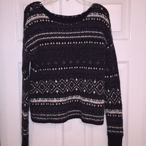 American Eagle sweater size S. Black/grey & white